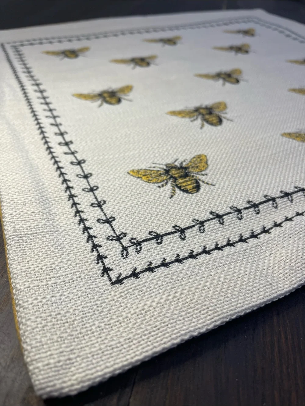 Bee Accent Throw Pillow Cover 18x18 Home Decor Square Neutral Gold Ivory